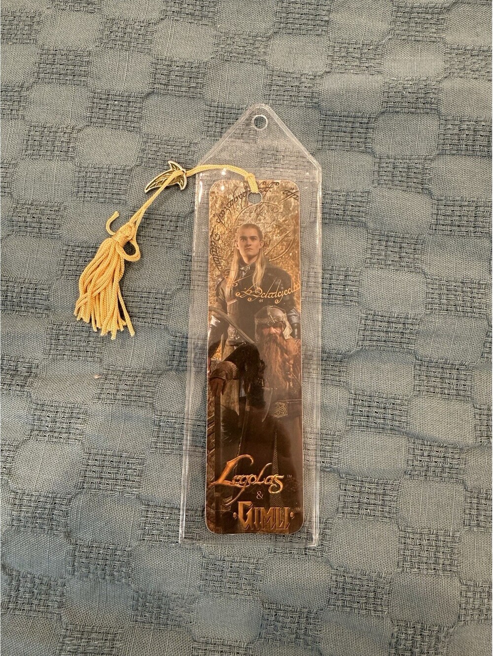 Vintage 2002 Lord of the Rings Two Towers Bookmark Legolas Gimli Antioch Tassel